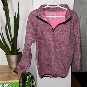 Pink Quarter-Zip Pullover